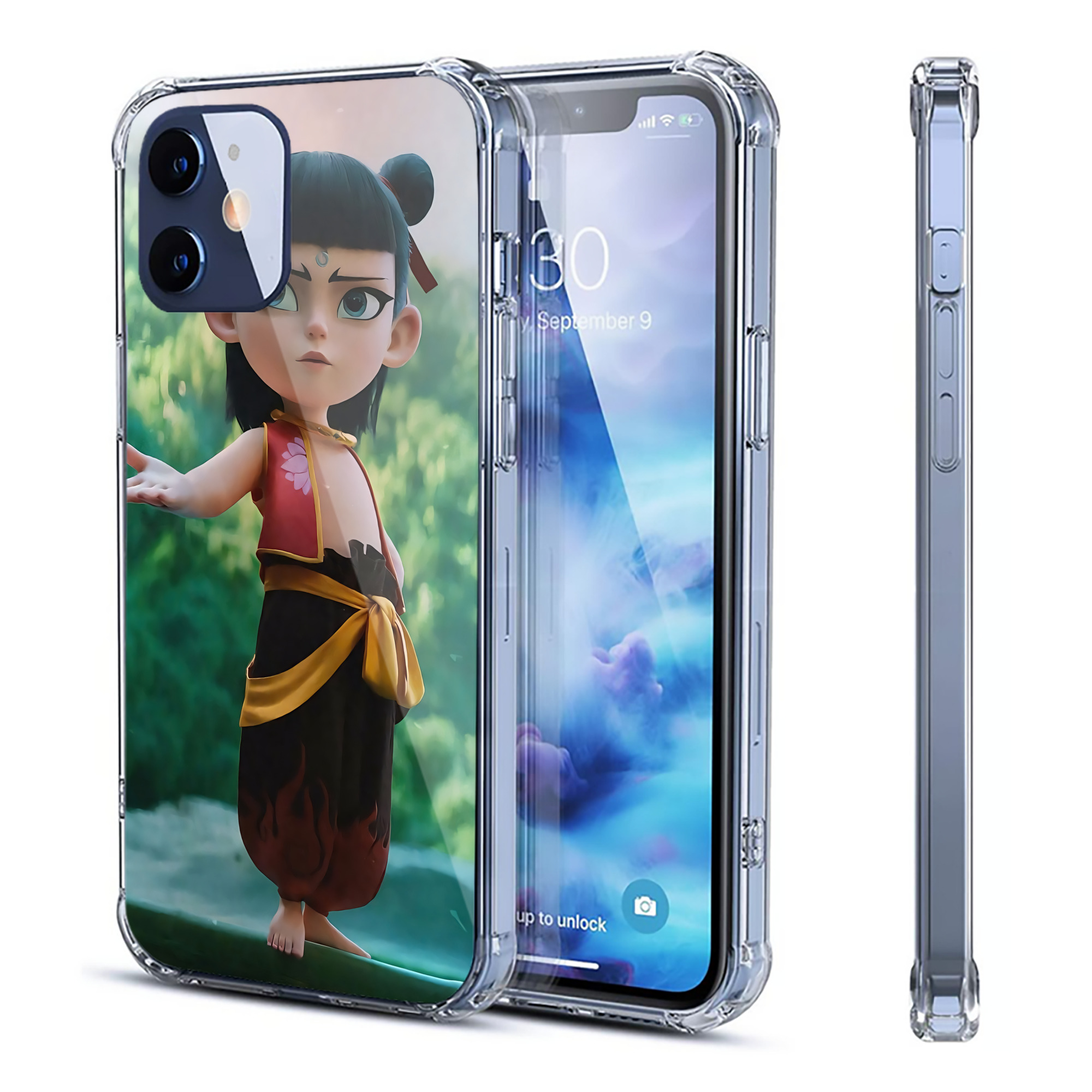（画像用） Ne Zha 2 ナタ 魔童の大暴れ 【iPhone 12シリーズ対応】透明スマホケース（クリアソフトケース）
